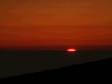 雲海に沈む夕陽