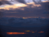 雲海下の夕焼け