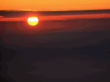 白馬岳山頂からの夕陽