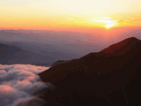 奥大日岳と夕陽